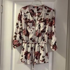 Urban Planet Flower Blouse with Zipper, Size US S